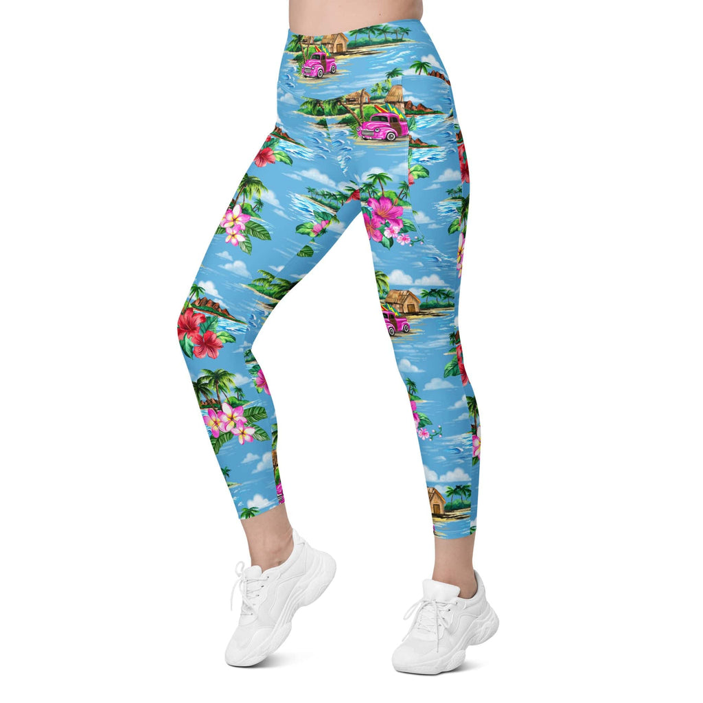Floral Island Leggings With Pockets
