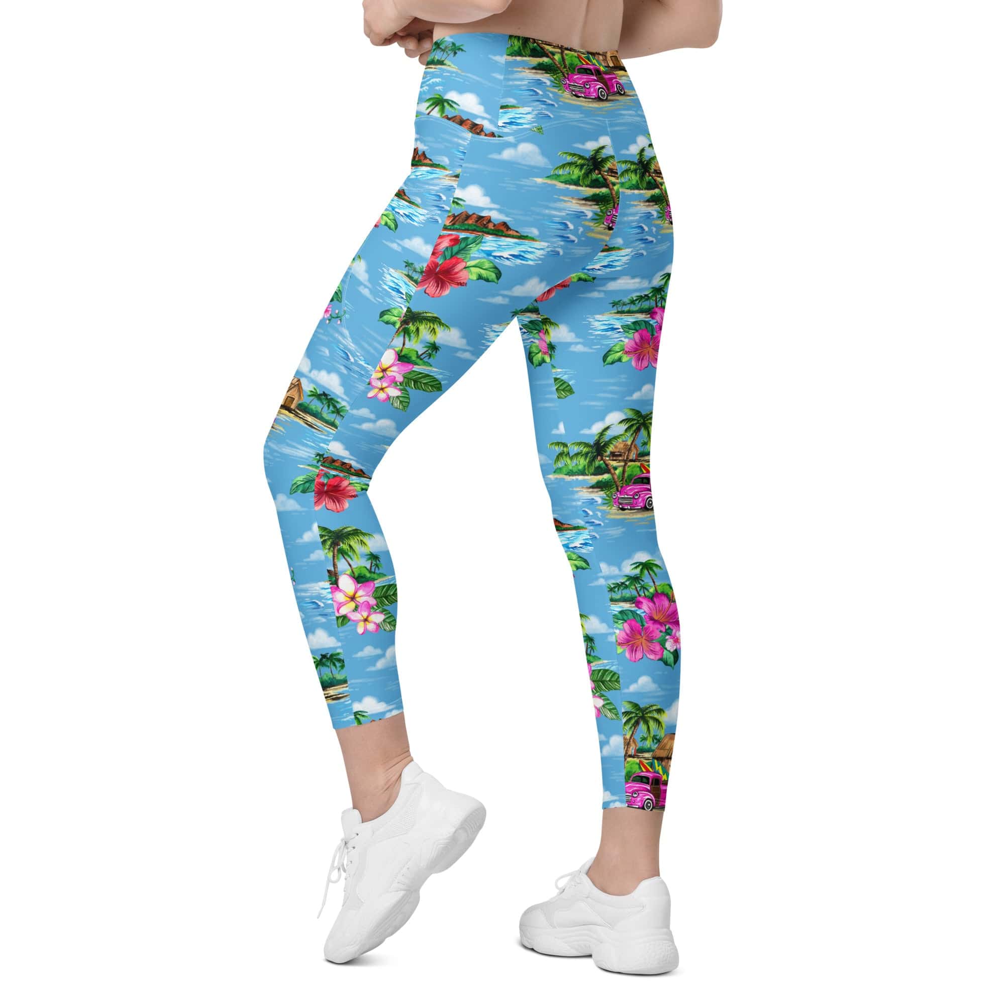 Floral Island Leggings With Pockets