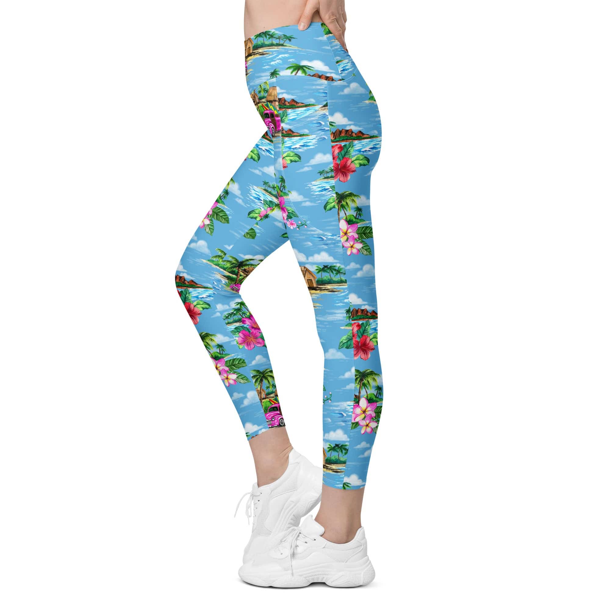 Floral Island Leggings With Pockets