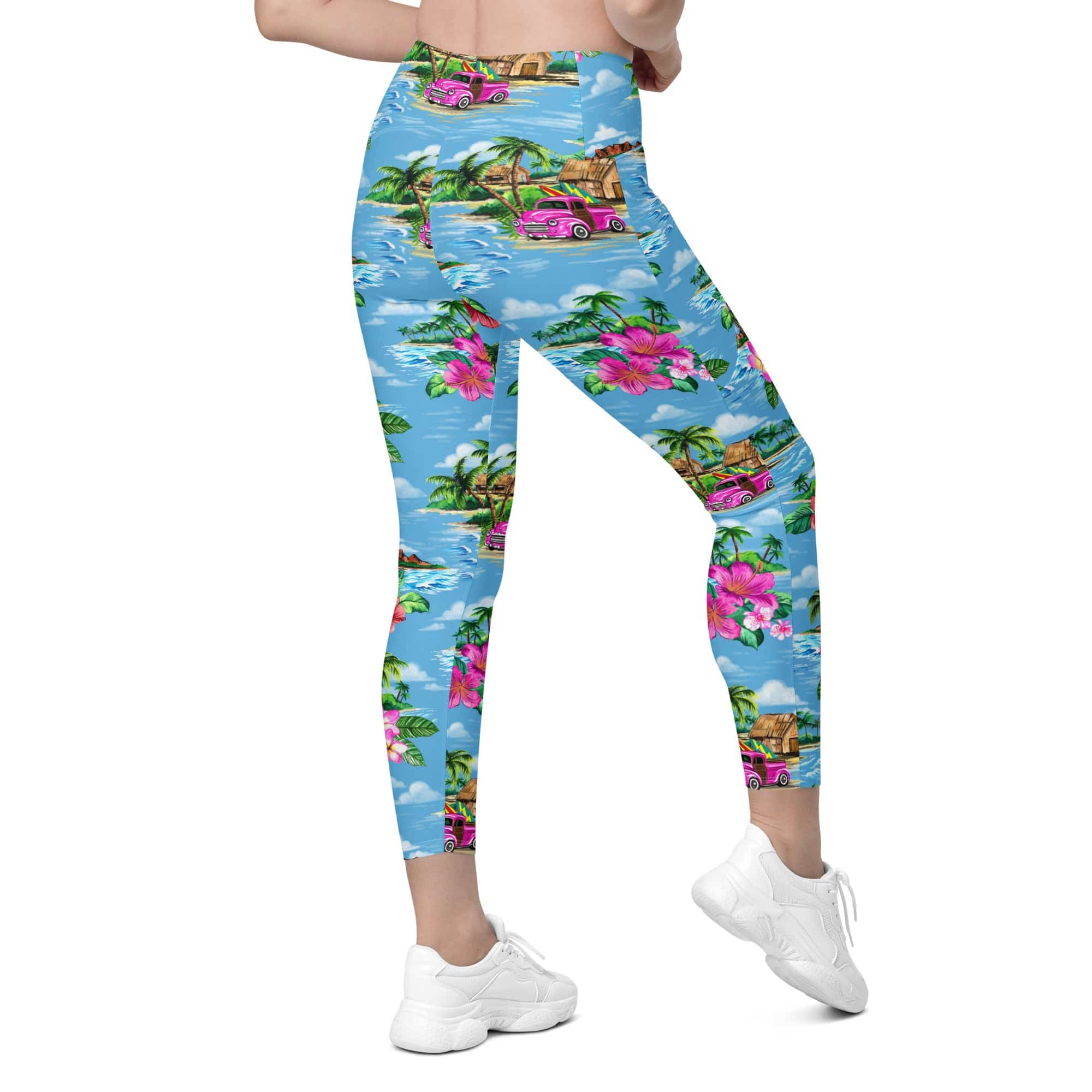 Floral Island Leggings With Pockets