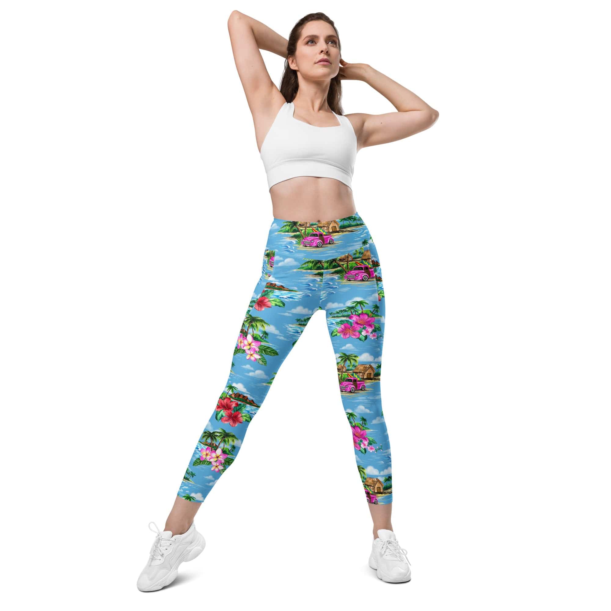 Floral Island Leggings With Pockets