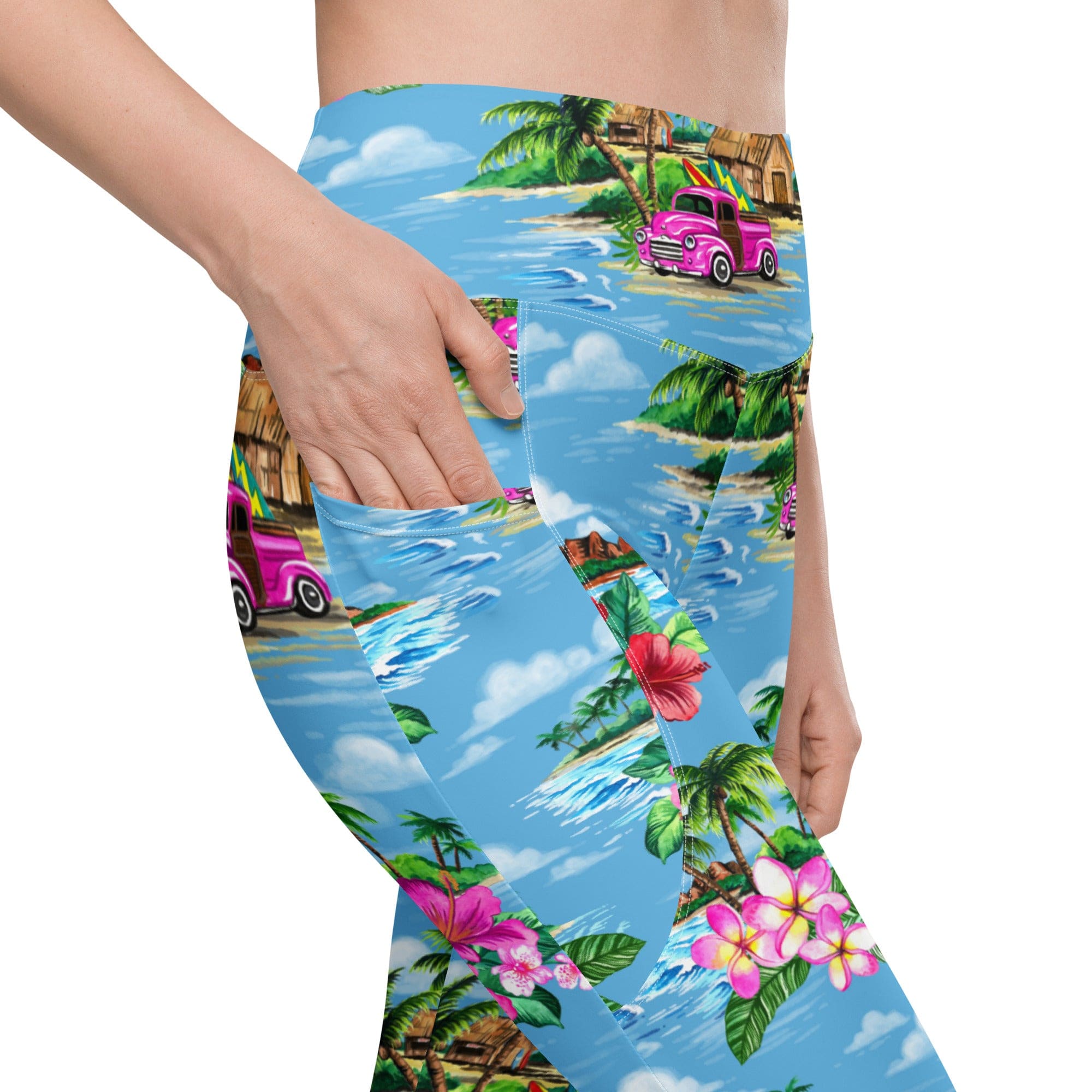 Floral Island Leggings With Pockets