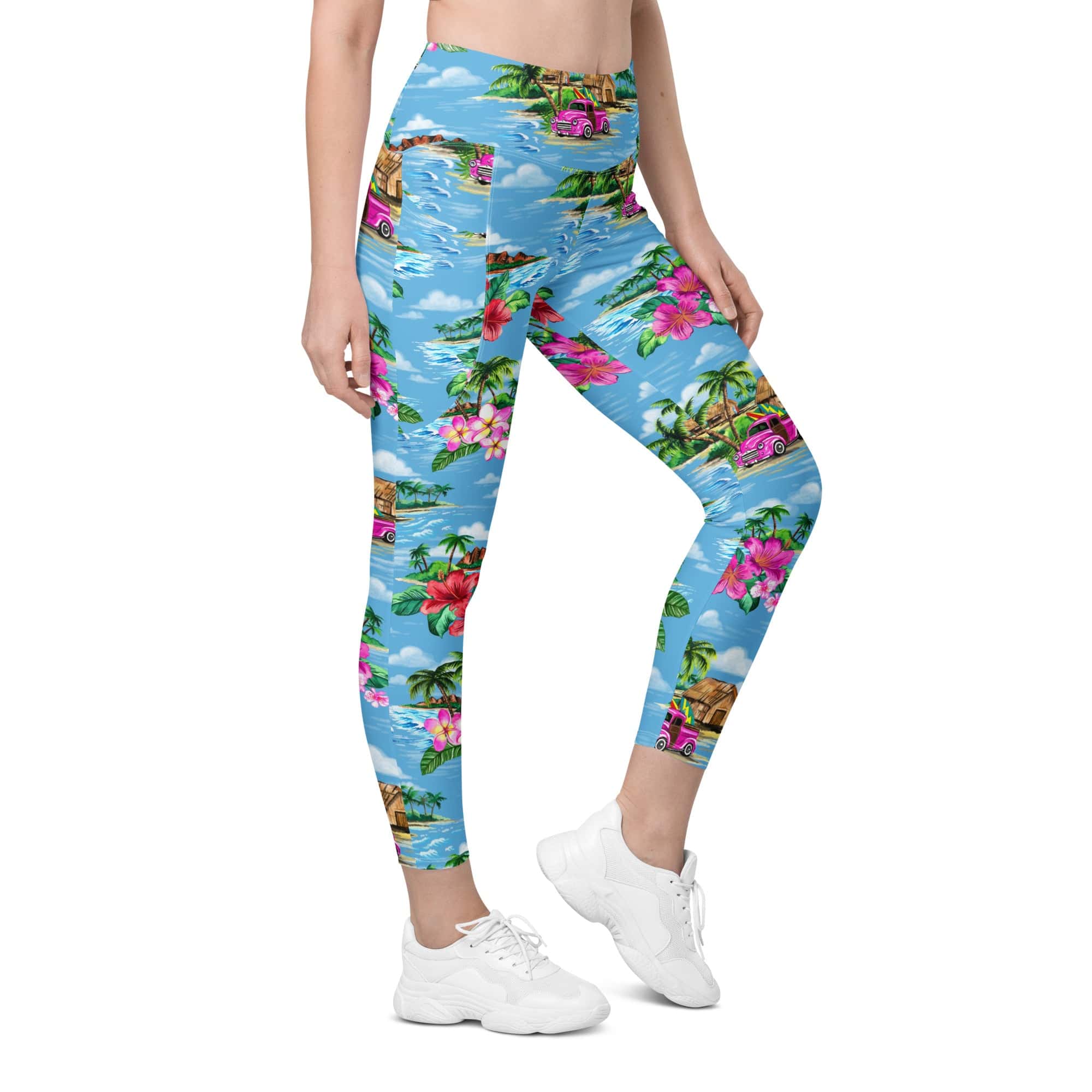 Floral Island Leggings With Pockets