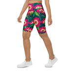 Floral Magenta Biker Shorts