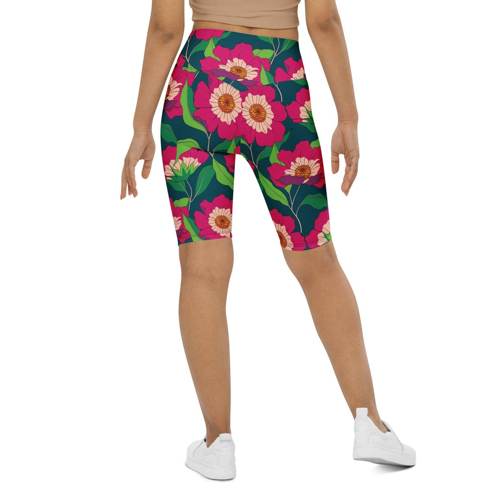 Floral Magenta Biker Shorts