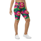 Floral Magenta Biker Shorts