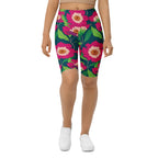 Floral Magenta Biker Shorts