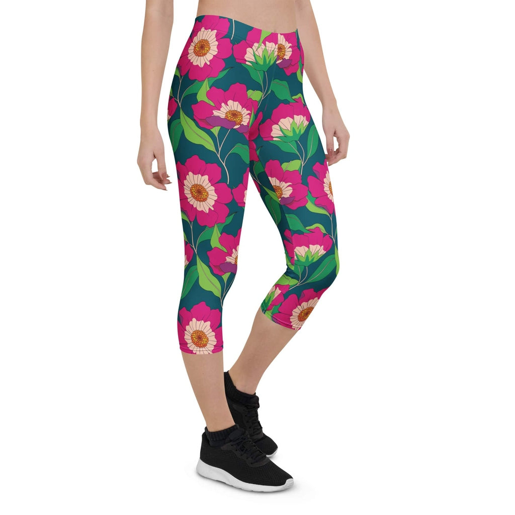 Floral Magenta Capris