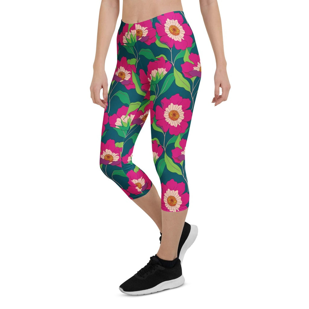Floral Magenta Capris