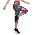 Floral Magenta Capris
