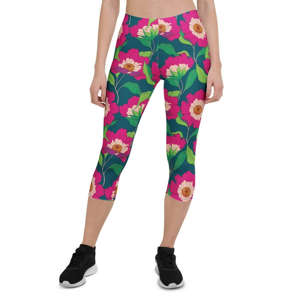 Floral Magenta Capris
