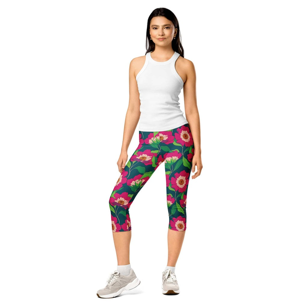 Floral Magenta Capris