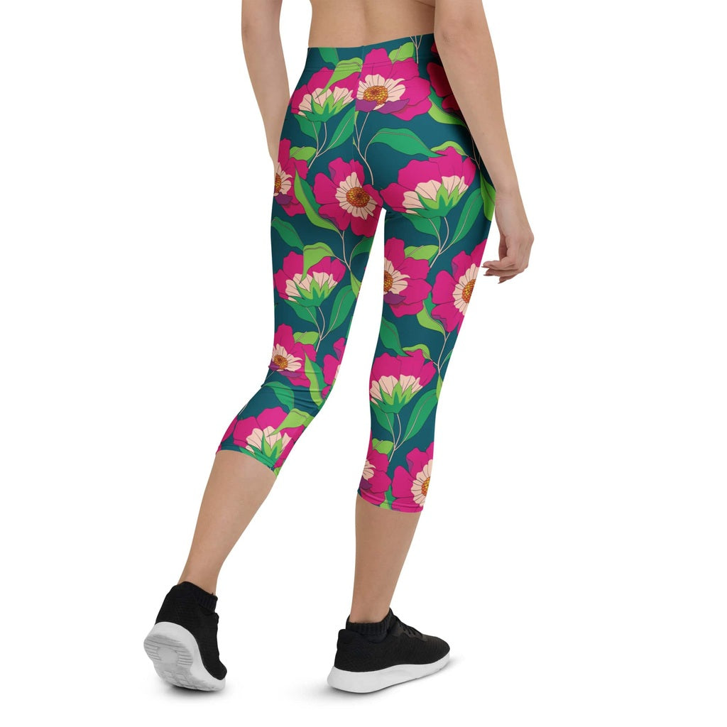 Floral Magenta Capris