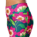 Floral Magenta Flare Leggings