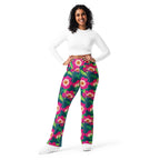 Floral Magenta Flare Leggings