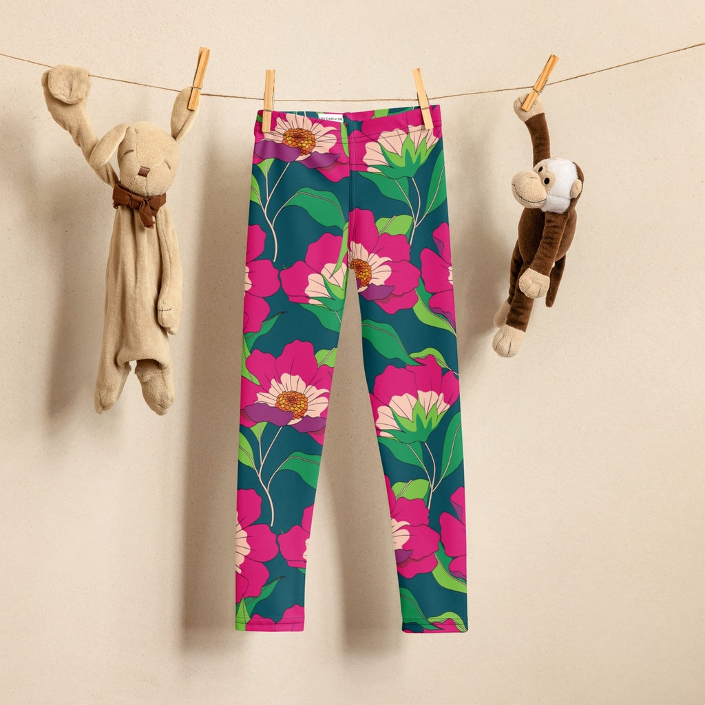 Floral Magenta Kid's Leggings