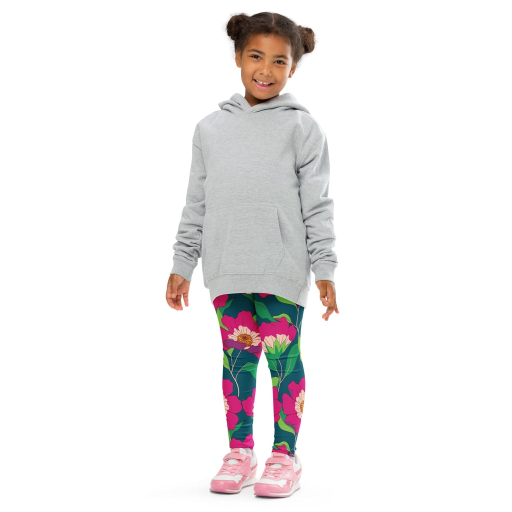 Floral Magenta Kid's Leggings