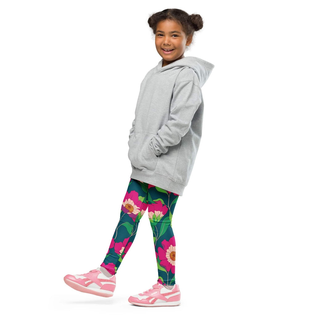 Floral Magenta Kid's Leggings