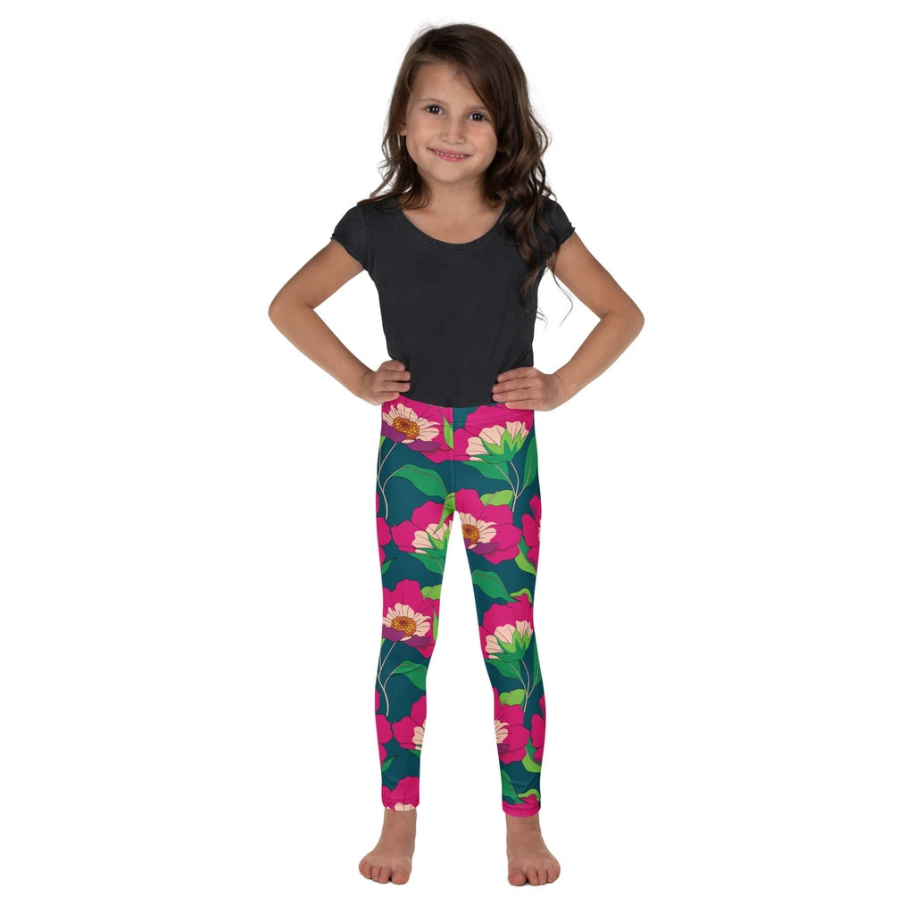 Floral Magenta Kid's Leggings