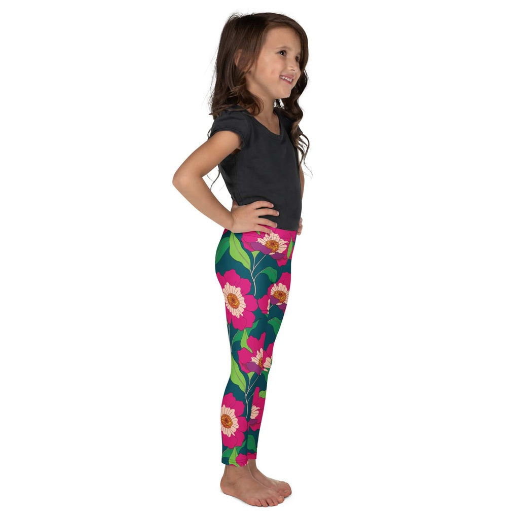 Floral Magenta Kid's Leggings