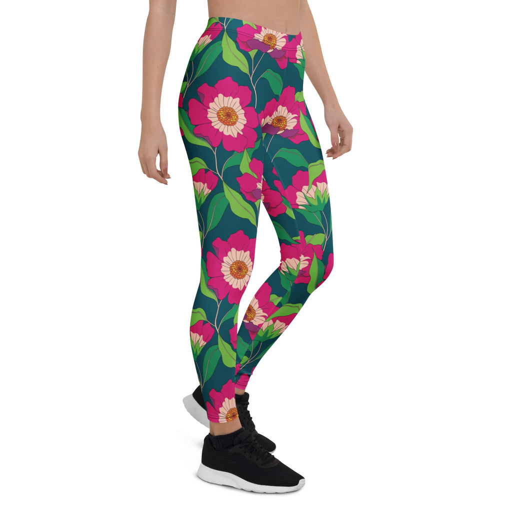 Floral Magenta Leggings