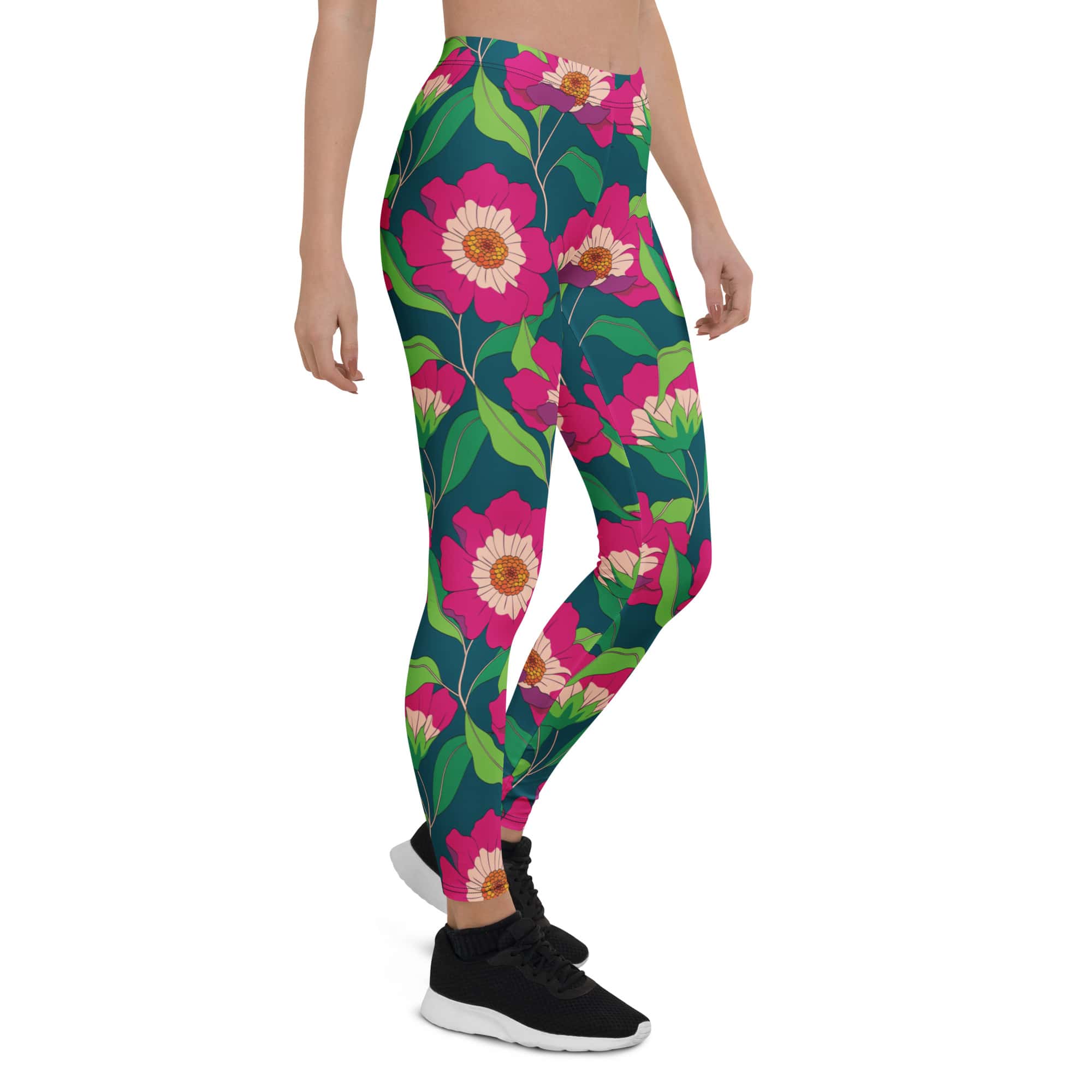 Floral Magenta Leggings