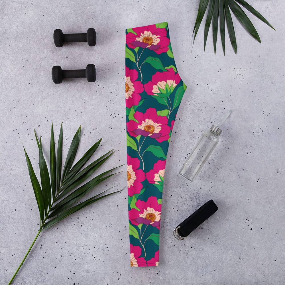 Floral Magenta Leggings