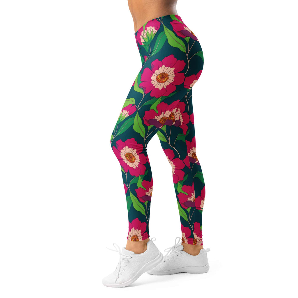 Floral Magenta Leggings