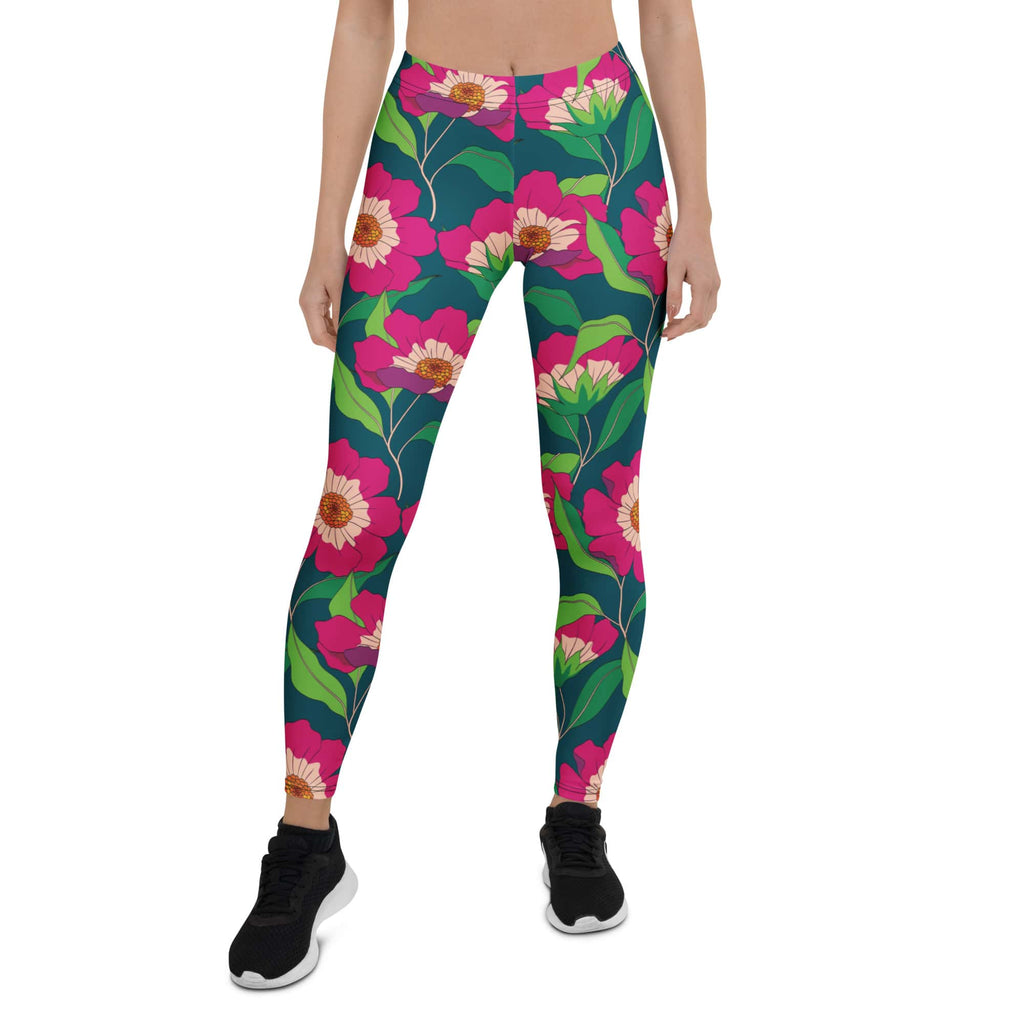 Floral Magenta Leggings