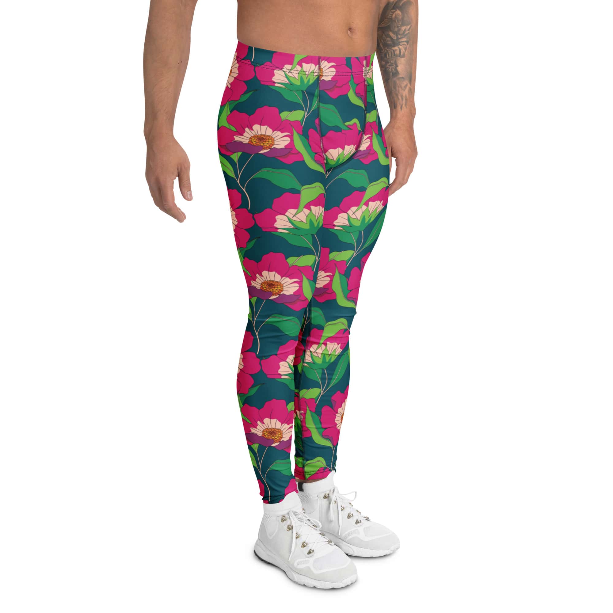 Floral Magenta Men's Leggings