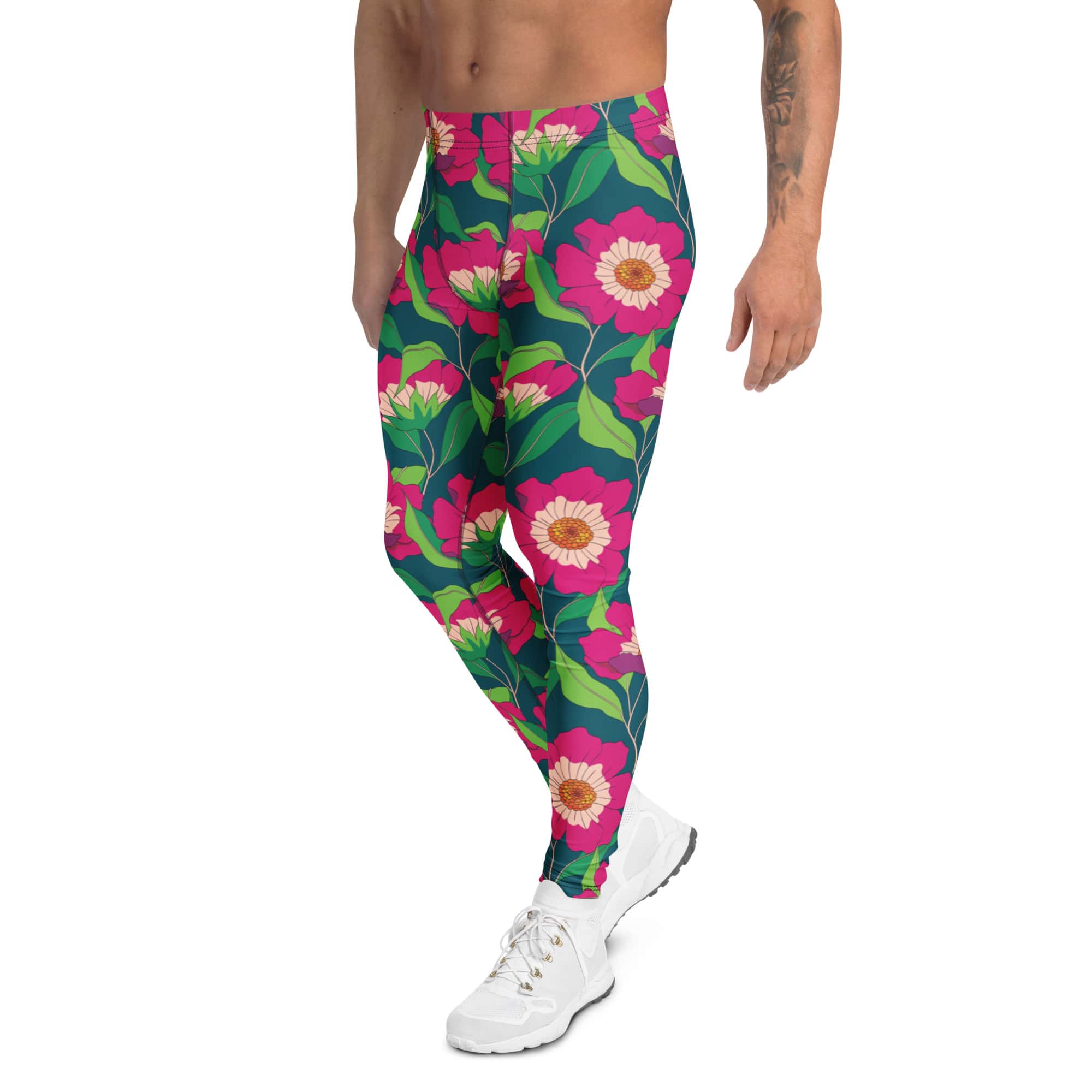 Floral Magenta Men's Leggings