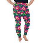 Floral Magenta Plus Size Leggings