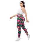 Floral Magenta Plus Size Leggings