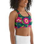 Floral Magenta Sports Bra