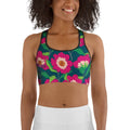 Floral Magenta Sports Bra
