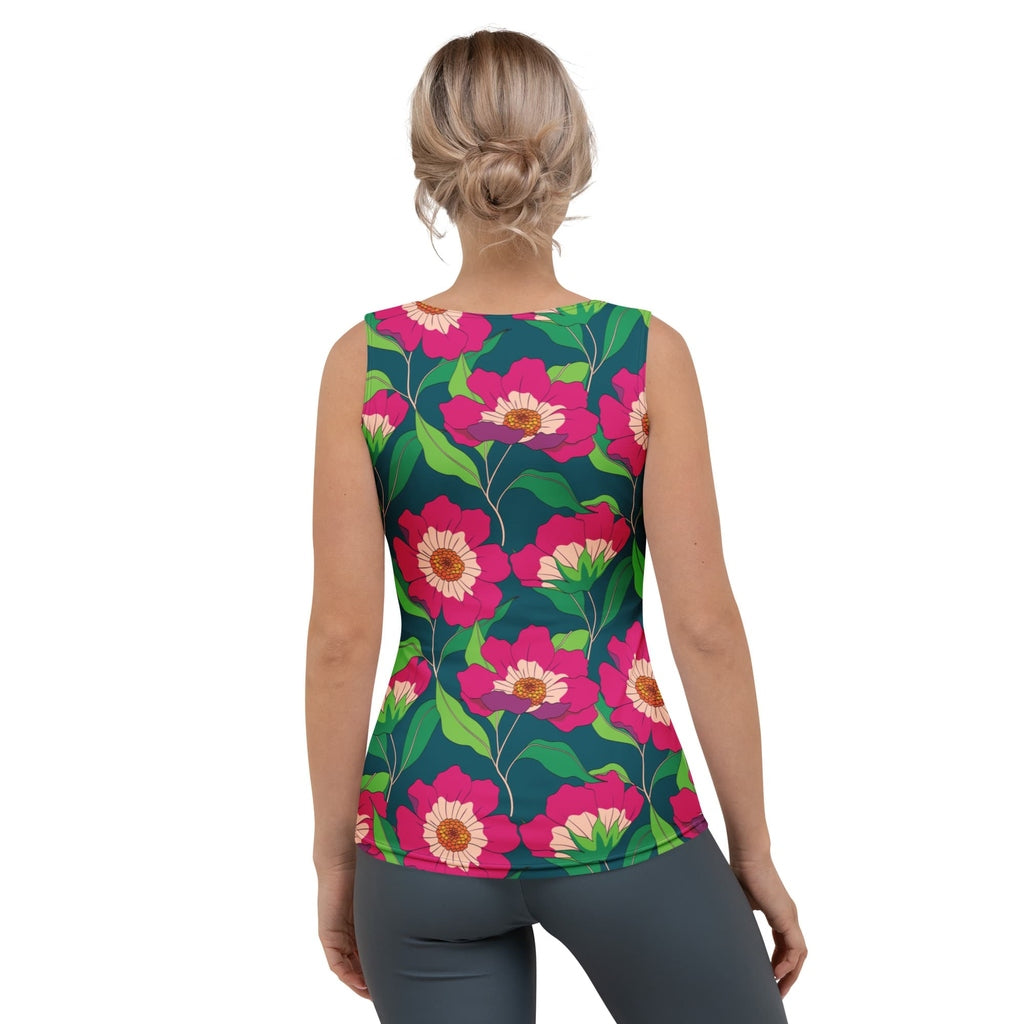 Floral Magenta Tank Top