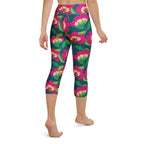 Floral Magenta Yoga Capris