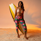 Floral Magenta Yoga Capris