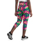 Floral Magenta Yoga Capris