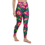 Floral Magenta Yoga Leggings