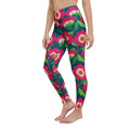 Floral Magenta Yoga Leggings