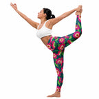 Floral Magenta Yoga Leggings