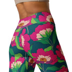 Floral Magenta Yoga Leggings