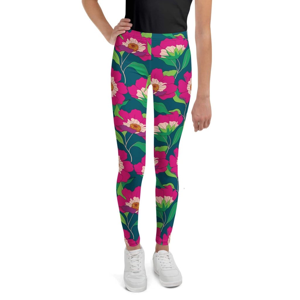Floral Magenta Youth Leggings