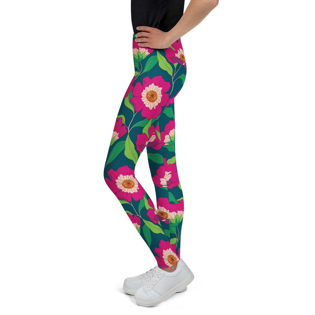 Floral Magenta Youth Leggings