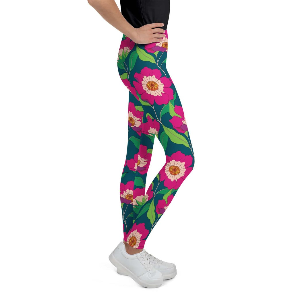 Floral Magenta Youth Leggings