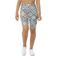 Floral Tile Print Biker Shorts