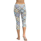 Floral Tile Print Capris