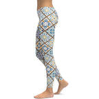 Floral Tile Print Leggings