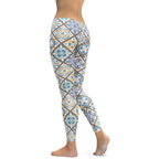Floral Tile Print Leggings